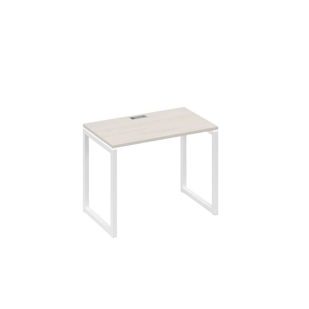 Стол письменный на металлокаркасе QUATTRO A4 А4 Б4 002 БП дуб / металлокаркас белый - Вид 1