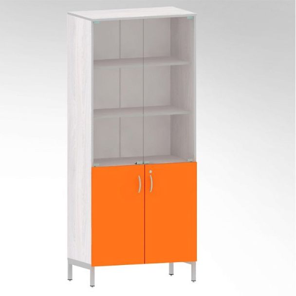 Шкаф лабораторный для посуды со стеклом (Цветной фасад) - Вид 1