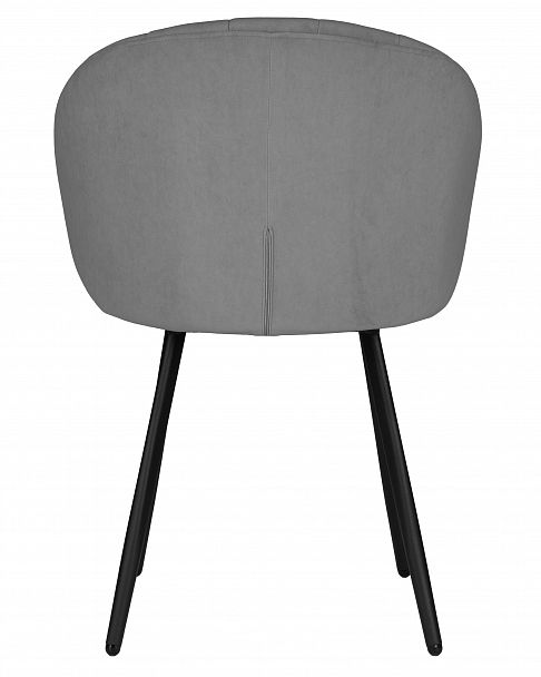 Стул обеденный DOBRIN NAOMI (ЭМАЛЬ ЧЕРНЫЙ МУАР велюр Catania Stone) - Вид 5