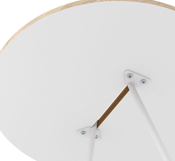 Столик журнальный Sheffilton SHT-CT36 белый муар/дуб сонома - Вид 5