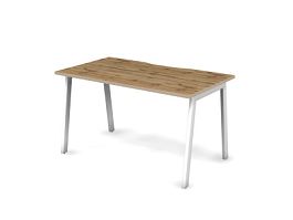 MATRIX 121S101-A Стол прямой проводник вырезной (A-обр. опоры) 1380х780х775 Дуб Крафт Золотой/Белый - Фото предпросмотра