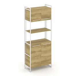 Rift Шкаф 5 ниш широкий RF.SS-53 Дуб Винченцо/Металл Белый 798*396*2010 - Фото предпросмотра