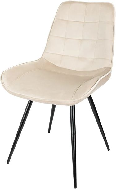 Стул для дома Бюрократ CH-K2 бежевый Holland 06 металл черный на ножках (CH-K2_1/HL07) - Вид 2
