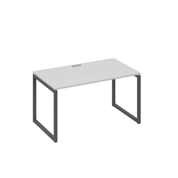 Стол письменный на металлокаркасе QUATTRO A4 А4 Б4 024 БП серый / металлокаркас антрацит - Вид 1