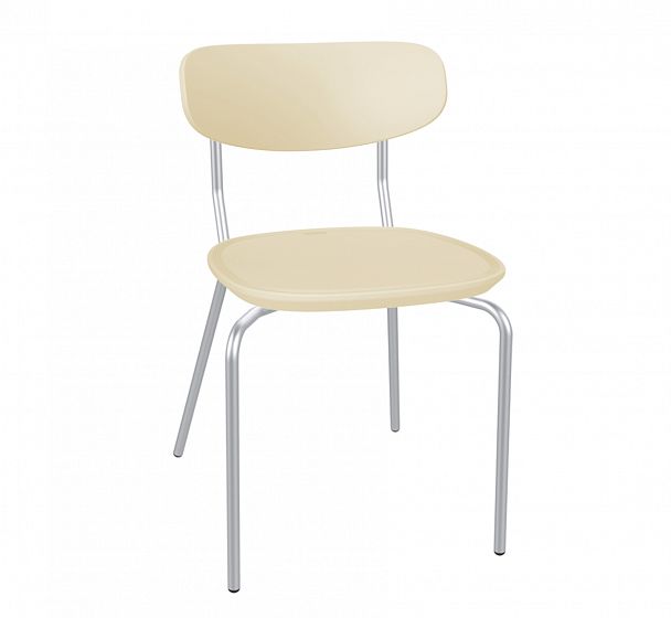 Стул Sheffilton SHT-S85М-2 бежевый/бежевый/хром лак, стопируемый - Вид 2