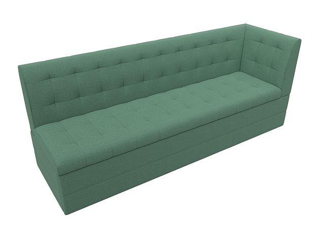 Диван кухонный Бриз с углом справа Рогожка зеленый - Вид 5