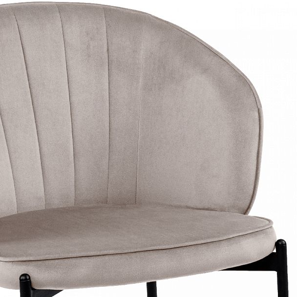 Комплект кухонных стульев Миэль серо-бежевый велюр/черный, 4 шт. - Вид 8