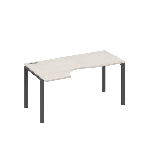 Стол эргономичный левый "Классика" на металлокаркасе UNO A4 А4 Б1 045 БП дуб / металлокаркас антрацит - Вид 1