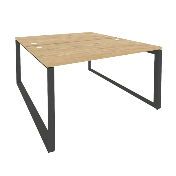 Onix Рабочая станция на О-образном м/к O.MO-D.RS-2.3.8 Тиквуд светлый/Антрацит металл 1380*1635*750 - Вид 1