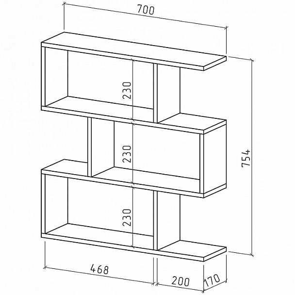 Полка навесная Лайт-5 - Вид 2