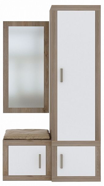 Стенка для прихожей Toivo ТОЙ-ПР 10 Белый/Нельсон - Вид 1