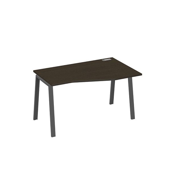 Стол эргономичный правый "Техно" на металлокаркасе TRE A4 А4 Б3 064 БП венге / металлокаркас антрацит - Вид 1
