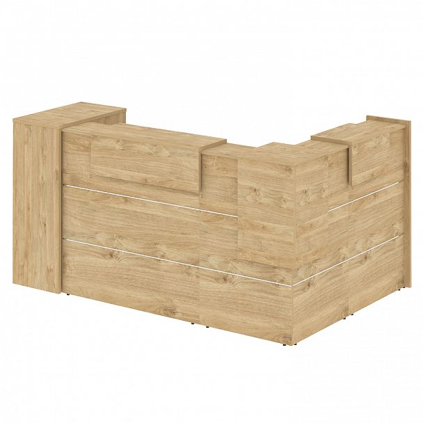 Ресепшн Г-образный "Onix" O.R-K-25 тиквуд светлый - Вид 2