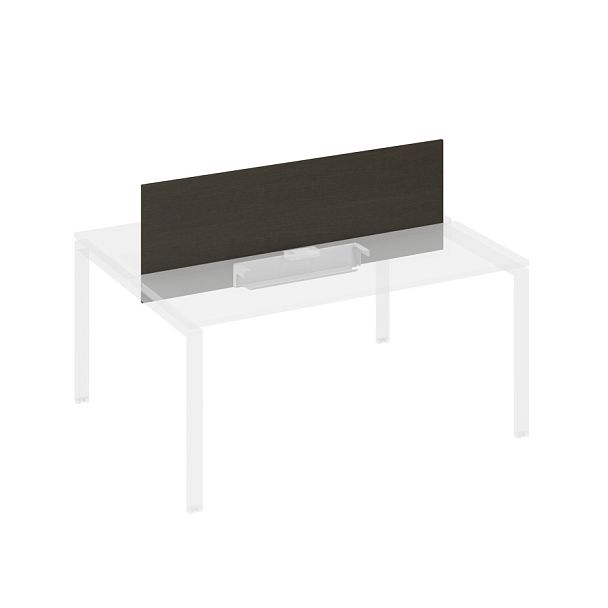 Экран настольный фронтальный для стола 160 с двумя кабель-каналами A4 А4 Б 848 БП венге / металлокаркас серый - Вид 1