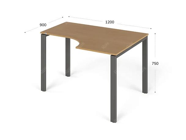 ЛАЙТ / LIGHT RLG016-10x9R Угловой стол 120x90x75 Бук - Вид 2