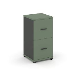 Concept Шкаф 1 узкая секция, 2 ниши CN.STU-212 A Кобо/Антрацит/Металл Антрацит 420*420*818 - Фото предпросмотра