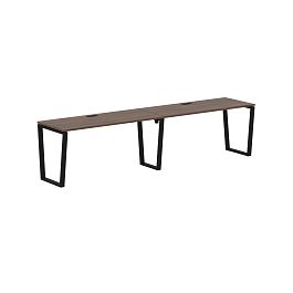 Стол 2-х местный EVWST 3167 Дуб Денвер тёмный/Черный 3126х670х750 EDIS - Фото предпросмотра
