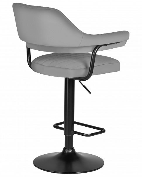 Стул барный DOBRIN CHARLY BLACK (серый велюр (MJ9-75)) - Вид 4