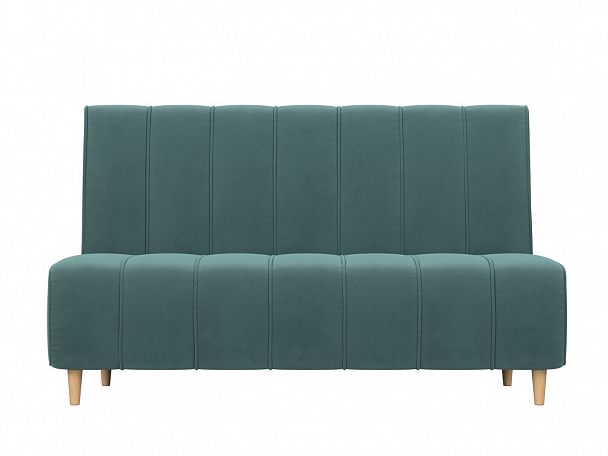 Прямой диван Ральф (полностью велюр бирюзовый) - Вид 2
