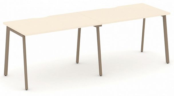 Рабочая станция на 2 места " ESTETICA" ES.RS-2.2-VP Сатин - Вид 1