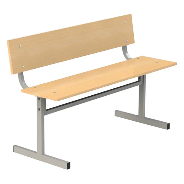 Скамья с ЛДСП со спинкой 1500 - Вид 1