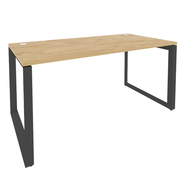 Onix Стол рабочий на О-образном м/к O.MO-SP-4.8 Тиквуд светлый/Антрацит металл 1580*800*750 - Вид 1