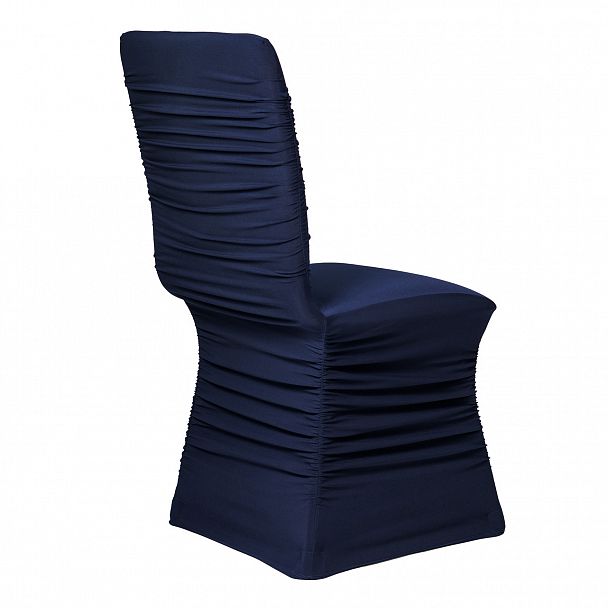 Чехол 02 с прямой спинкой, темно-синий - Вид 3