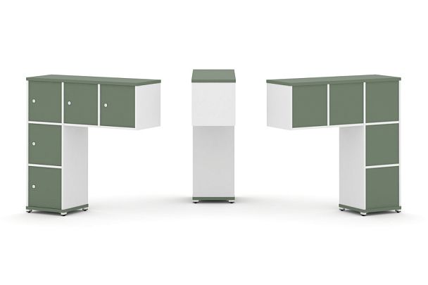 Concept Надставка низкая CN.ONN-007 Кобо/Белый Бриллиант/Металл Белый 1099*365*1130 - Вид 1