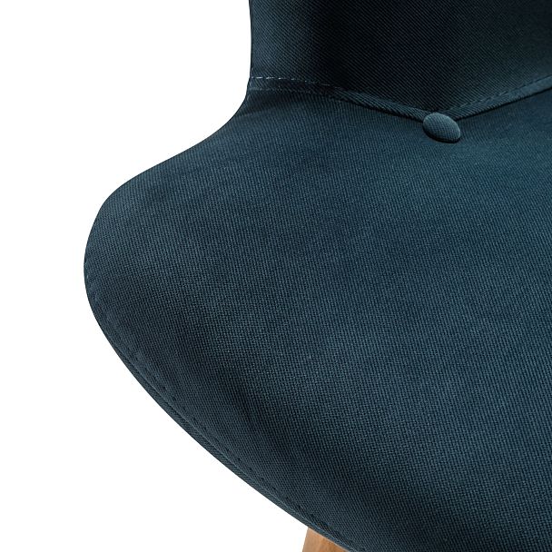 Кресло Хайбэк синий/нат.бук - Вид 6