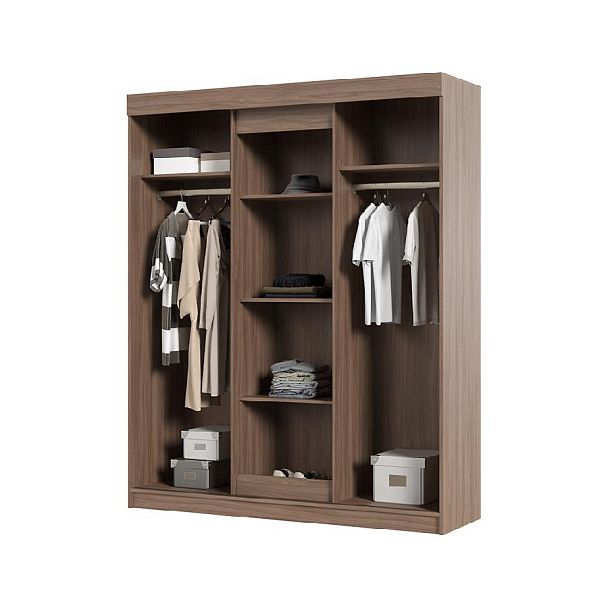 Андрей-Е (ФЕЯ) шкаф-купе (1600*2100*520 мм) ясень шимо темный/ясень шимо светлый - Вид 2