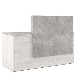Стойка ресепшн левая B-tone 160x70x115 сосна бетон светлый - Фото предпросмотра