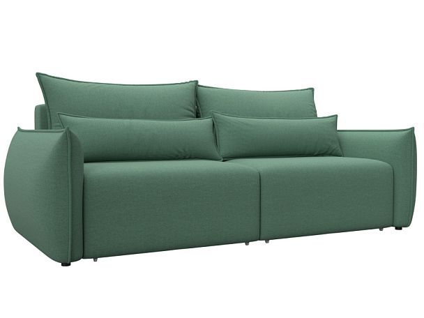 Диван прямой Лига-051 НПБ Рогожка зеленый - Вид 1