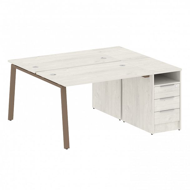 Рабочая станция "Metal System" БА.РС-СТП-2.2 дуб наварра/мокко - Вид 1