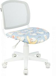 Кресло детское Бюрократ CH-W296NX светло-серый TW-02 овечки сетка/ткань крестов. пластик пластик белый - Фото предпросмотра