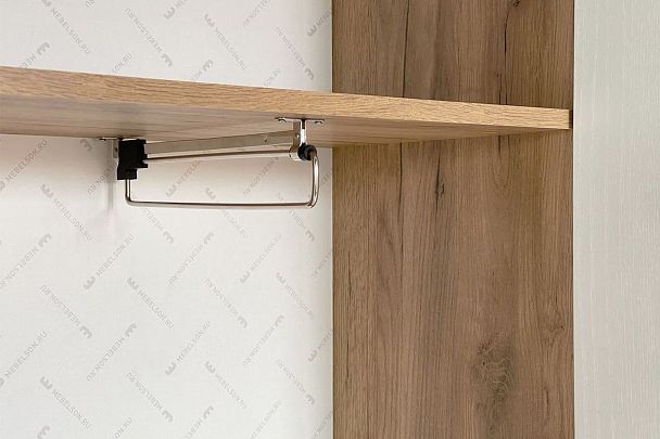 Бери Шкаф двухдверный MPR-024.2563 дуб крафт золотой/белое дерево - Вид 12