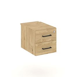 Стайл Проджект Тумба с 2 ящ. SN.TP-033 Тиквуд Светлый/Черный Ручки 343*607*356 - Фото предпросмотра