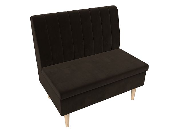 Диван прямой Мини Микровельвет коричневый - Вид 6