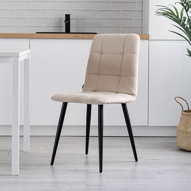 Стул Olys, велюр бежевый, ножки металл - Вид 6