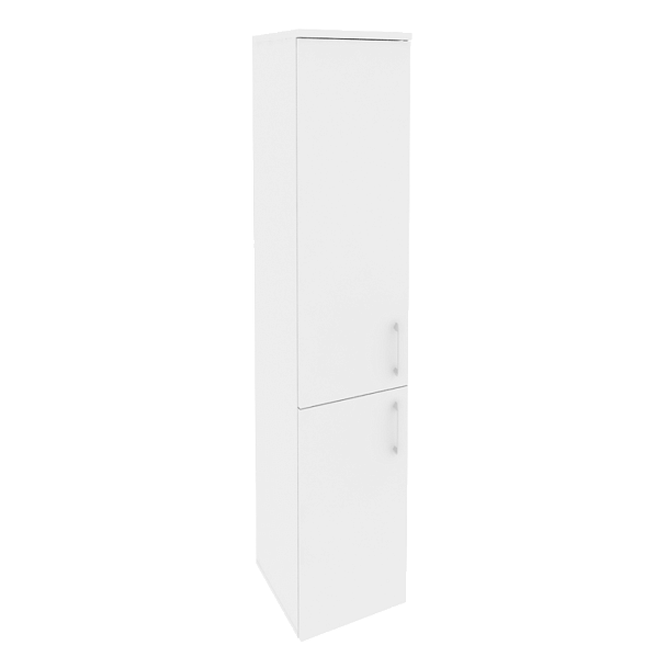 Onix Шкаф высокий узкий левый O.SU-1.3 (L) Белый бриллиант 400*420*1977 - Вид 1