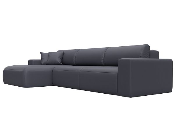 Диван угловой Лига-036 НПБ Классик Лонг левый угол Экокожа серый - Вид 3