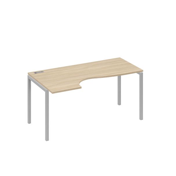 Стол эргономичный левый "Классика" на металлокаркасе DUE A4 А4 Б2 045 БП дуб скандинавский / металлокаркас серый - Вид 1