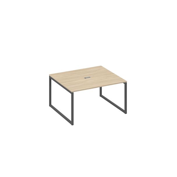 Стол 140 для переговоров каркас QUATTRO A4 А4 Б4 132 БП дуб скандинавский / металлокаркас антрацит - Вид 1