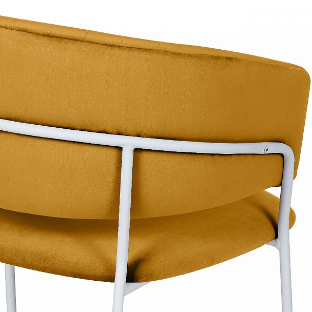 Комплект кухонных стульев Даксон горчичный велюр/белый, 4 шт. - Вид 9