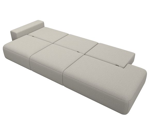 Диван прямой Лига-036 НПБ Модерн Лонг подлокотник слева Рогожка бежевый - Вид 10
