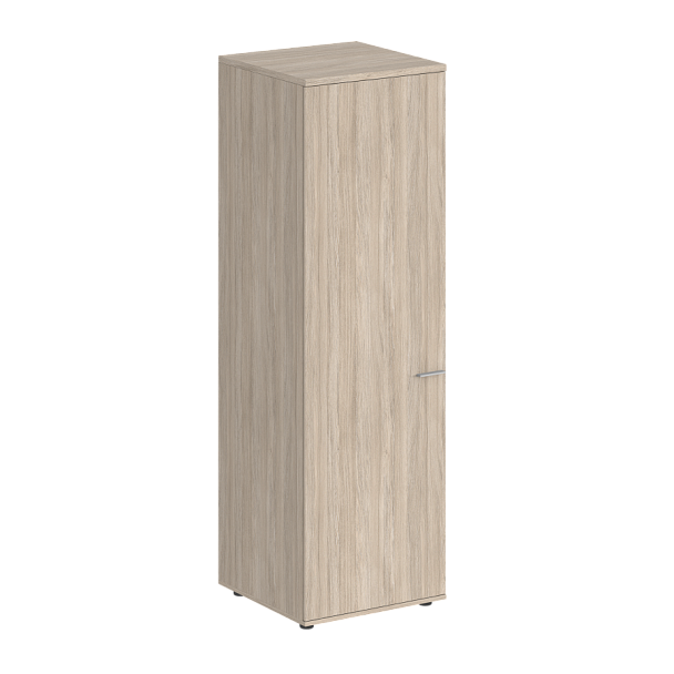 Гардероб Sigma 600х600х1955, з.ст ЛДСП 16 мм, левый / корпус: дуб светлый; фасад: дуб светлый - Вид 1