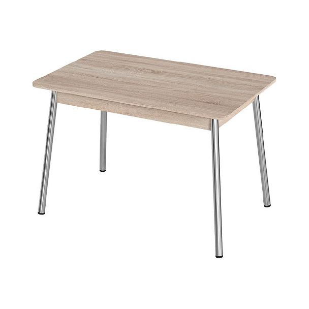 Стол Лион 1 ЛДСП (Подстолье косое хром(мет)) НЕ ВЫБИРАТЬ Сонома - Вид 1