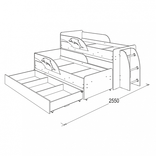 Кровать "Омега 19" 1600*800 - Вид 3