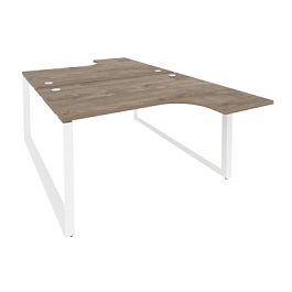 Onix Рабочая станция на О-образном м/к O.MO-D.SA-3 Тиквуд темный/Белый металл 1380*2395*750 (1635/460) - Фото предпросмотра