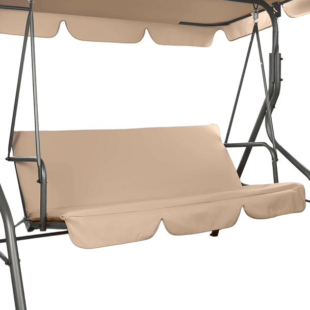 Качели садовые DASWERK (ДАСВЕРК) "COMFORT SC-003", 3 места, Ш170хГ110хВ153 см, мягкое сиденье, кофейный, 680052 - Вид 6