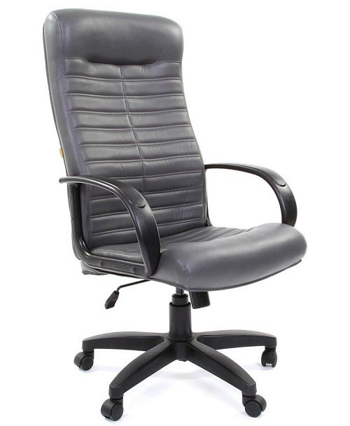 Кресло CHAIRMAN 480LT, экокожа, серый - Вид 1